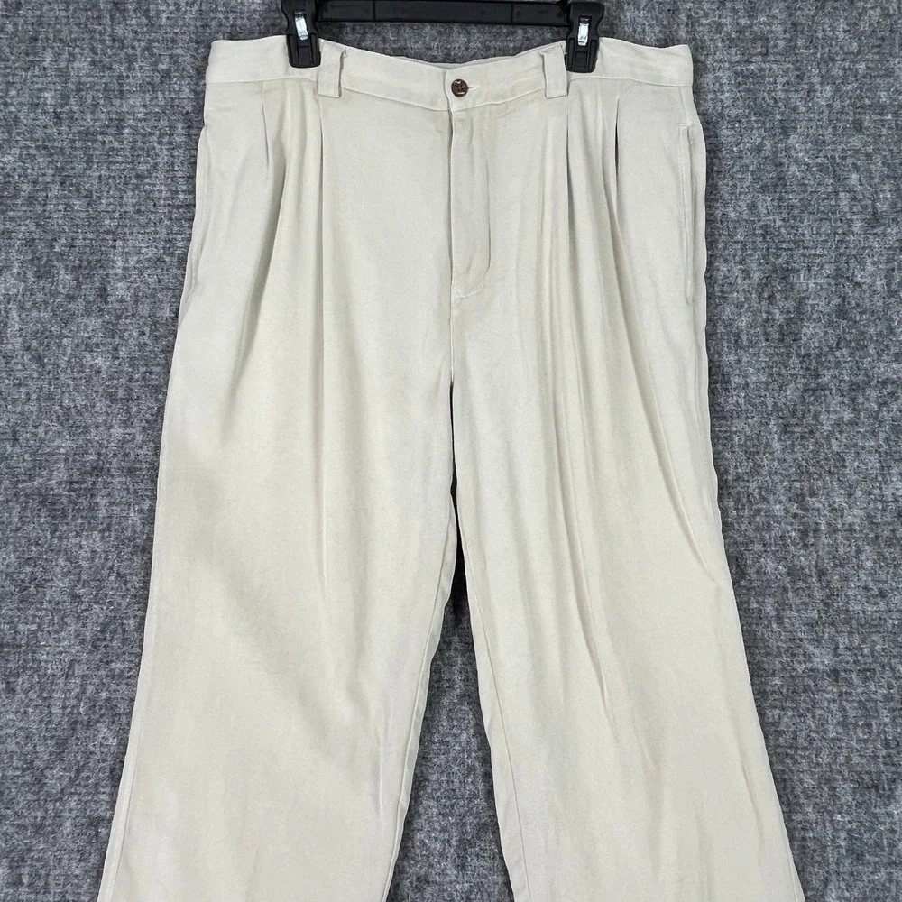 Tommy Bahama Silk Pants Men 36 Vintage Y2K Resort Relaxed Luxury‎ Fit